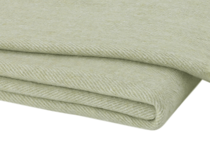 Lands Downunder Italian Herringbone White Sage Throw by Lands Downunder - 51" x 67" Throw White Sage at FIG LINENS AND HOME - 2