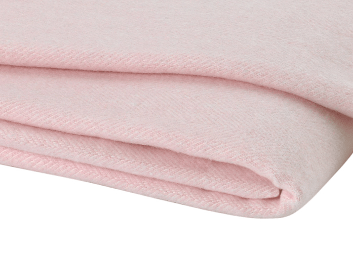 Lands Downunder Italian Herringbone Cherry Blossom Throw by Lands Downunder - 51" x 67" Throw Cherry Blossom at FIG LINENS AND HOME - 2