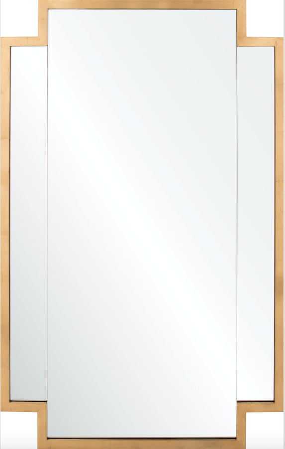 Contemporary Wall Mirror by Mirror Image Home - Burnished Gold Leaf Wall Mirror | Fig Linens