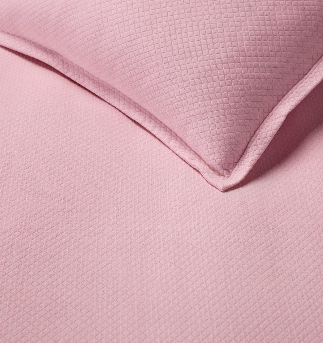 Matelasse Blanket Cover & Shams - Sferra Rombo Carnation Pink at Fig Linens and Home