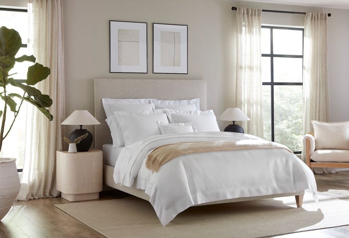 Sf Giza 45 Corto P White Continental Sham 26X26 | Sferra at Fig Linens and Home