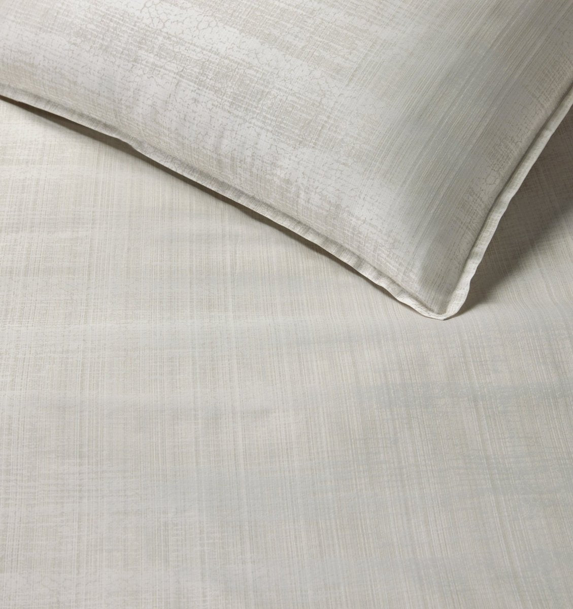 Fabric Detail - Sferra Linens Gianna Beige Cotton Bedding at Fig Linens and Home