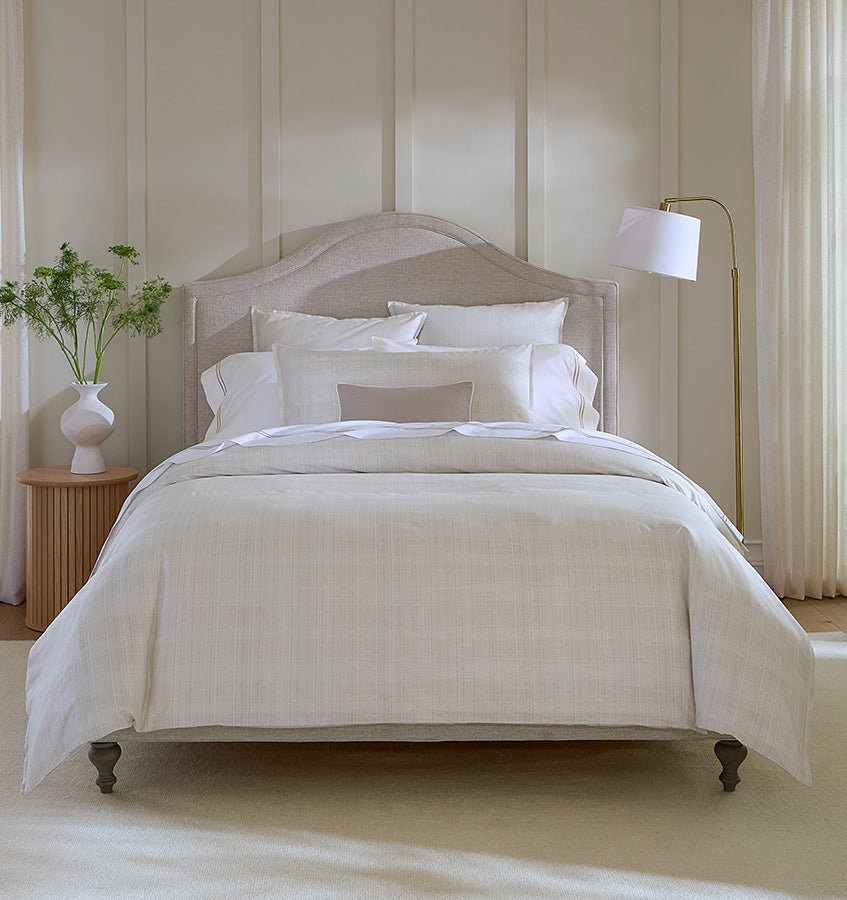 Duvet Covers and Shams - Sferra Gianna Beige Bedding at Fig Linens and Home 1