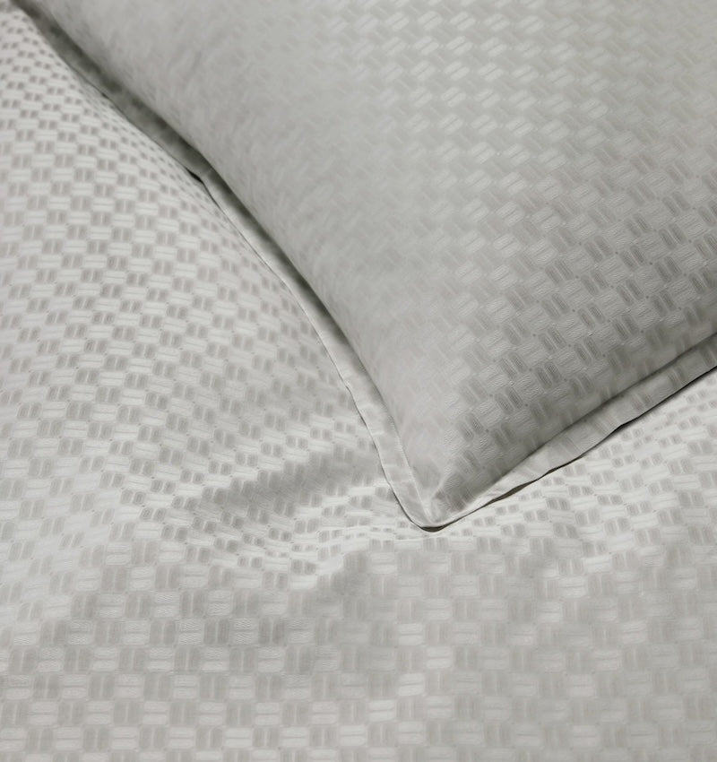Detail of Pattern on Duvet - Sferra Macchia Lunar Bedding at Fig Linens and Home