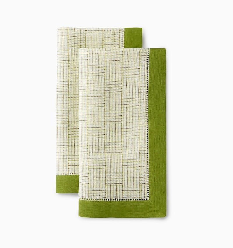 Sferra Cloth Napkins - Mikelina Fern Green Dinner Napkins at Fig Linens and Home