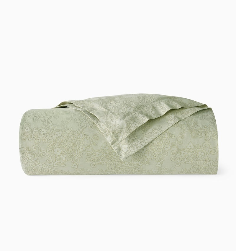 Duvet Cover - Sferra Rialto Willow Green at Fig Linens and Home