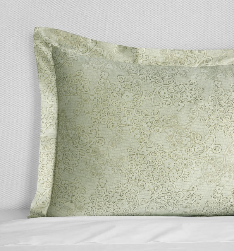 Pillow Sham - Sferra Rialto Willow Green at Fig Linens and Home