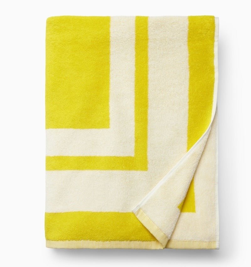 Beach Towel - Mareta Lemon Yellow Beach and Pool Towel by Sferra Fine Linens