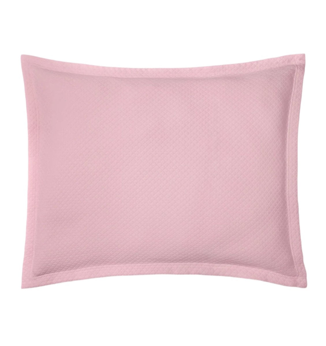 Matelasse Pillow Sham - Sferra Rombo Carnation Pink at Fig Linens and Home