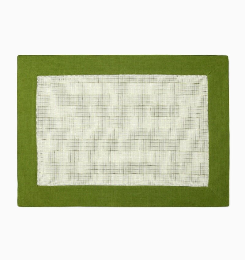 Placemat - Mikelina Fern Green Table Linens by Sferra