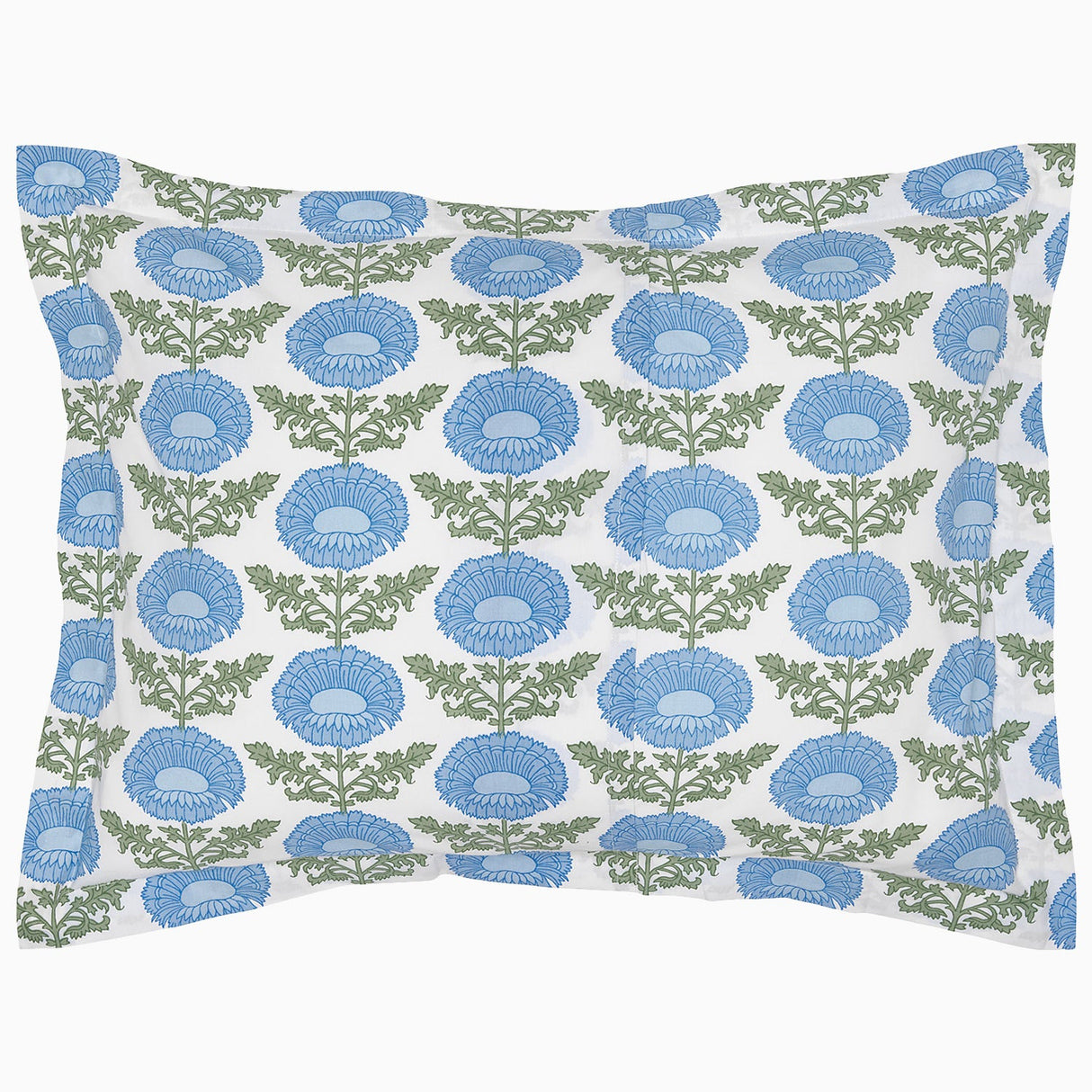 Kaavia Light Indigo Organic Sham by John Robshaw at Fig Linens and Home - 2
