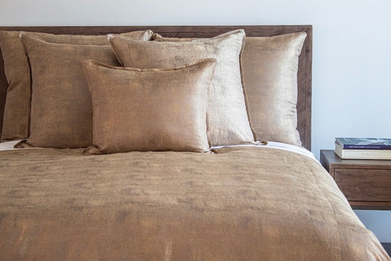 Pillows Stardust Golden Box Pillows by Ann Gish at Fig Linens and Home