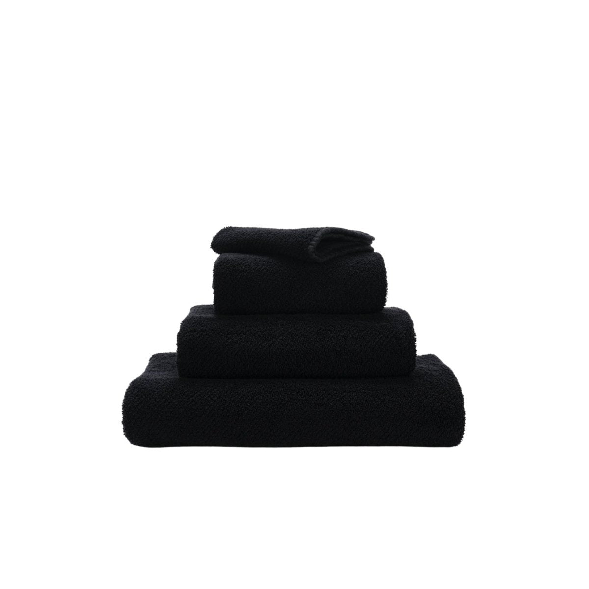 Abyss & Habidecor Abyss Twill Wash Mitt Black 990 - Black 990 Wash Mitt 7" x 9" at FIG LINENS AND HOME - 1