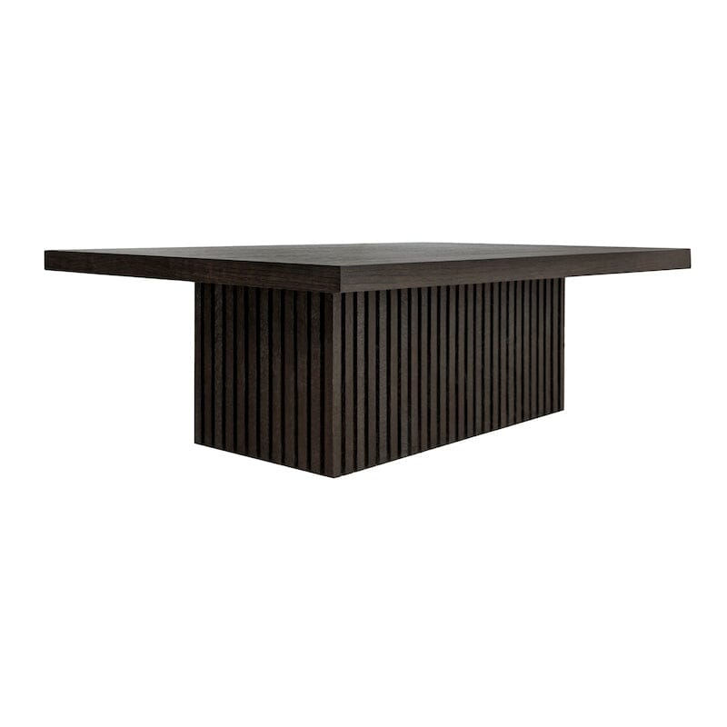 Worlds Away Tyson Dark Espresso Oak Pedestal Base Coffee Table by Worlds Away - 18"H x 50"W x 30"D Dark Espresso Oak at FIG LINENS AND HOME - 2