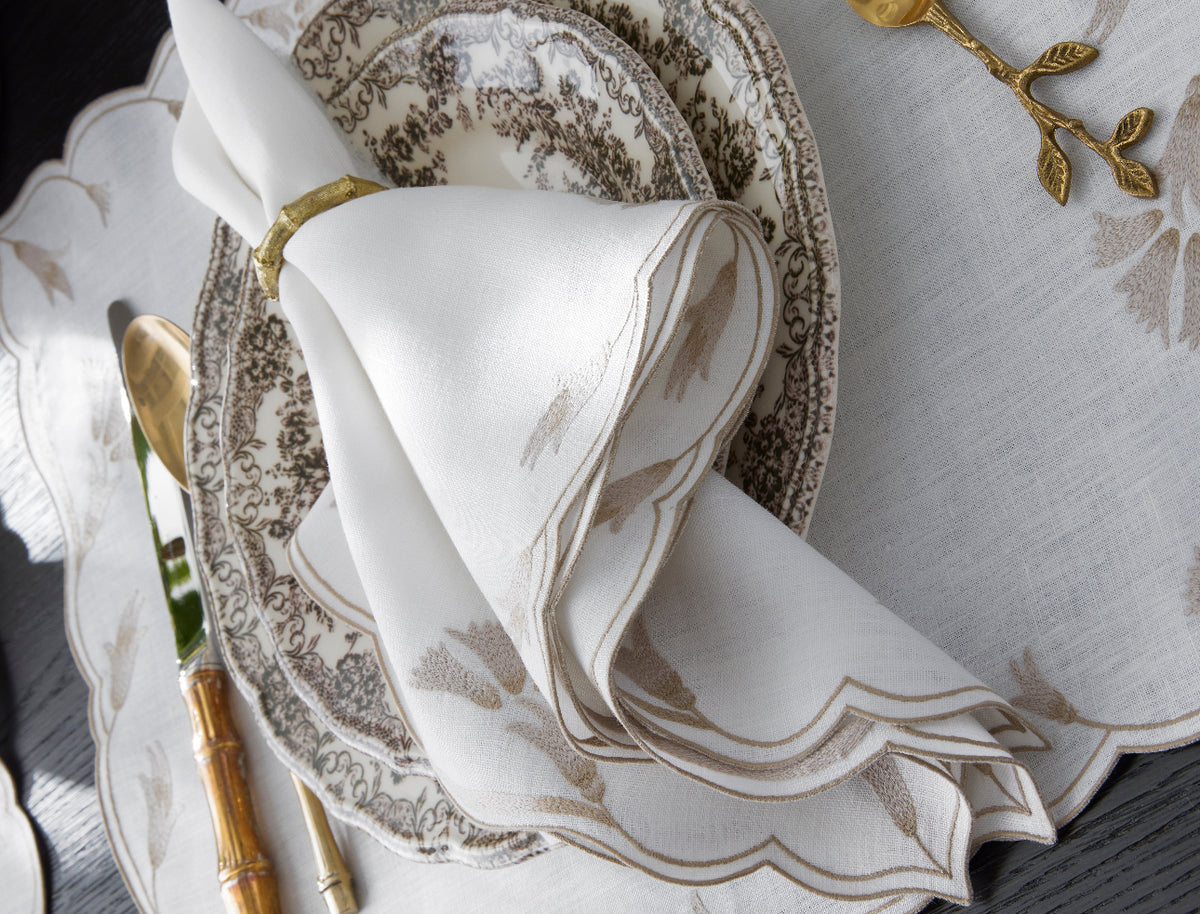 Marcella Tablecloth and Table Runner | Matouk at Fig Linens and Home