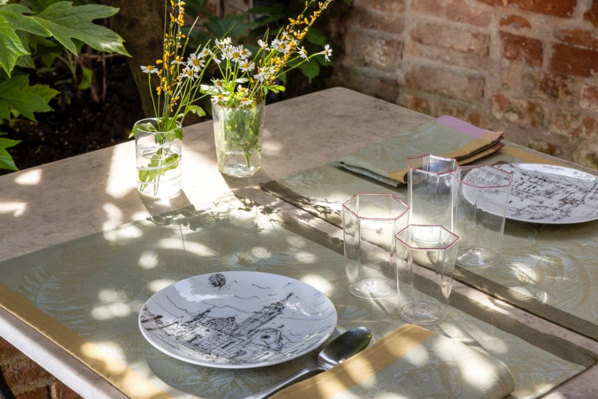 Table linen Sesame Fresque Yves Delorme 5 at Fig Linens and Home