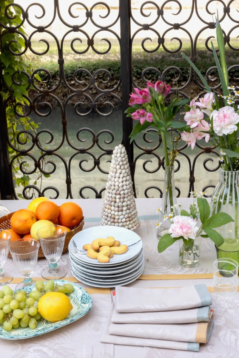 Table linen Sesame Fresque Yves Delorme 6 at Fig Linens and Home