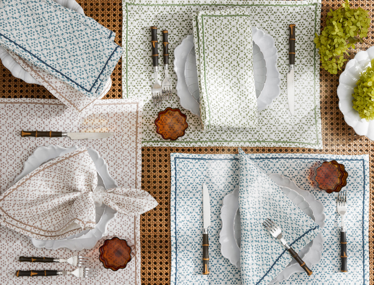 Laksha Placemats Set of 4 by Matouk at Fig Linens and Home - Lifestyle View 1