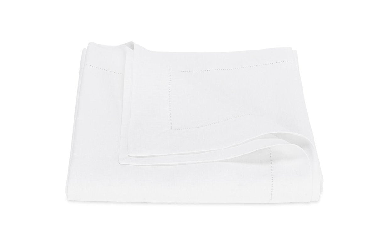 Valentina Hemstitch 70x126 Oblong White Tablecloth | Matouk at Fig Linens and Home