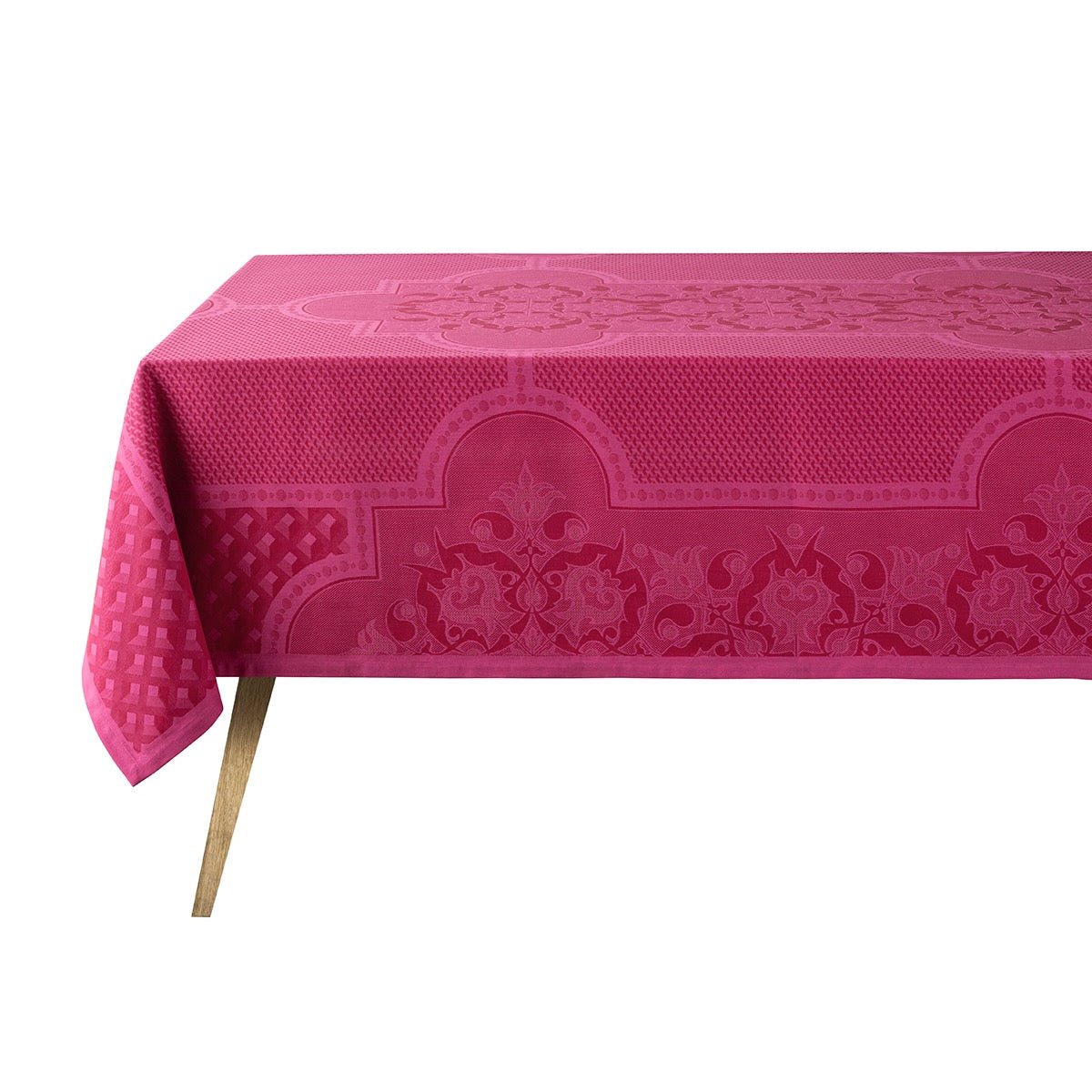 Palais Venitien Pink 47" x 47" Tablecloth by Le Jacquard Français - 9at Fig Linens and Home - 10