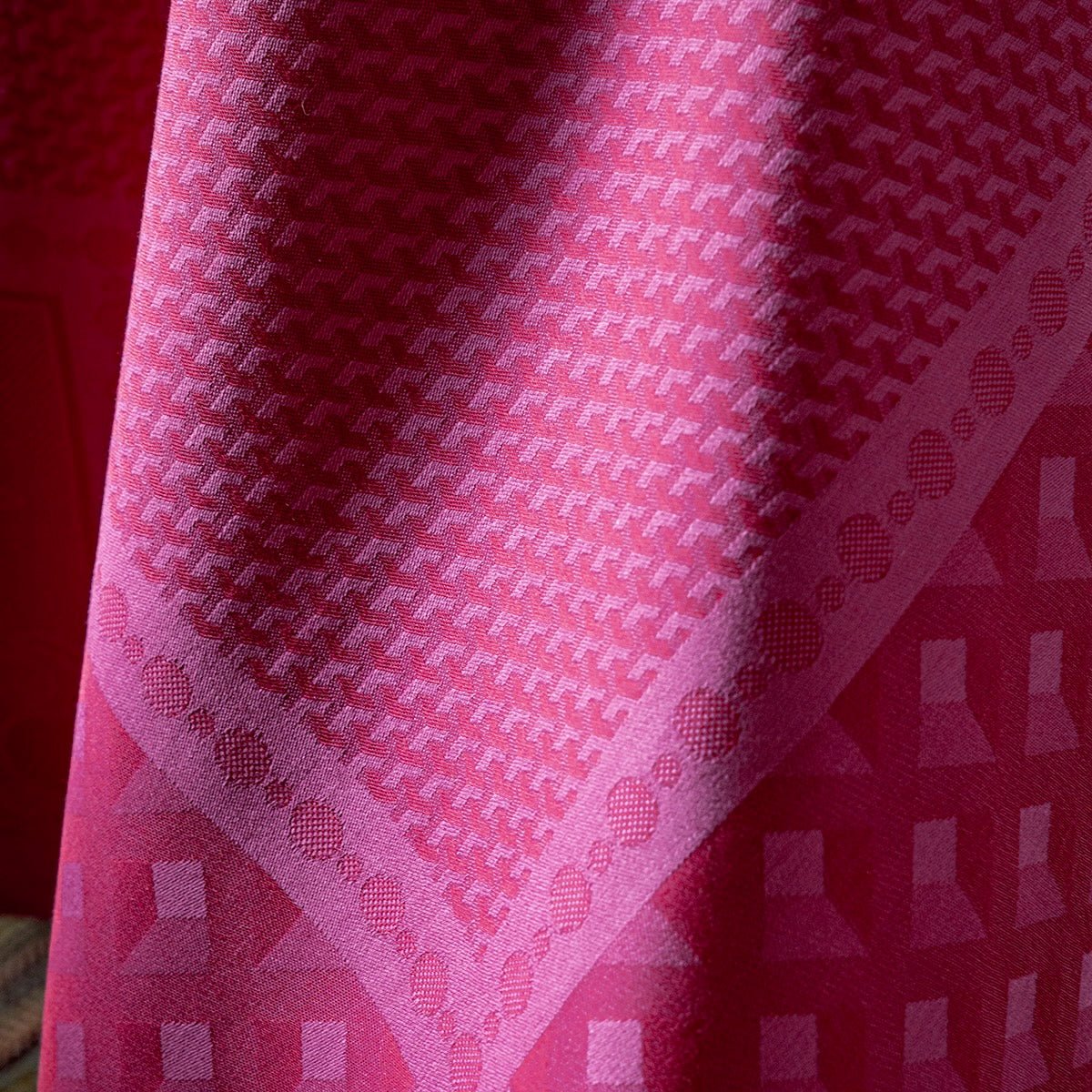 Palais Venitien Pink 47" x 47" Tablecloth by Le Jacquard Français - 9at Fig Linens and Home - 9