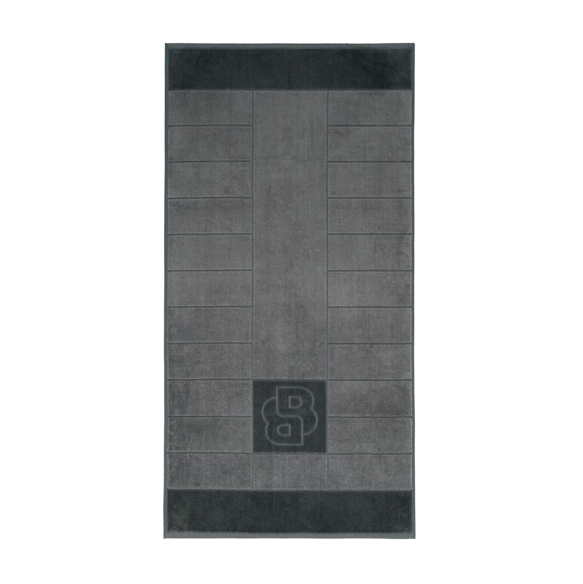 Yves Delorme Hugo Boss Double B Charcoal Bath Towels by Yves Delorme - Hand Towel 20 x 39 Double B Charcoal at FIG LINENS AND HOME - 5