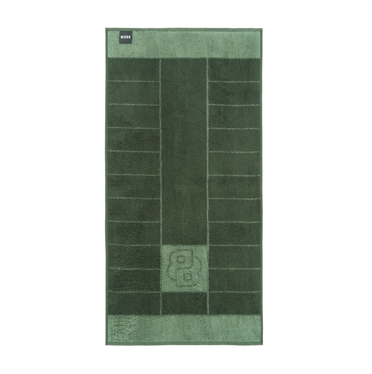 Yves Delorme Hugo Boss Double B Cypres Bath Towels by Yves Delorme - Bath Sheet 35 x 59 Double B Cypres at FIG LINENS AND HOME - 7