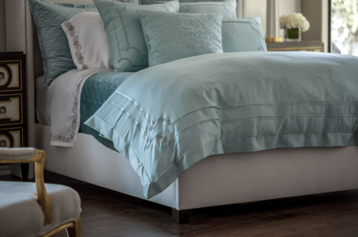 Lili Alessandra Vendome Sea Foam Duvet Detail