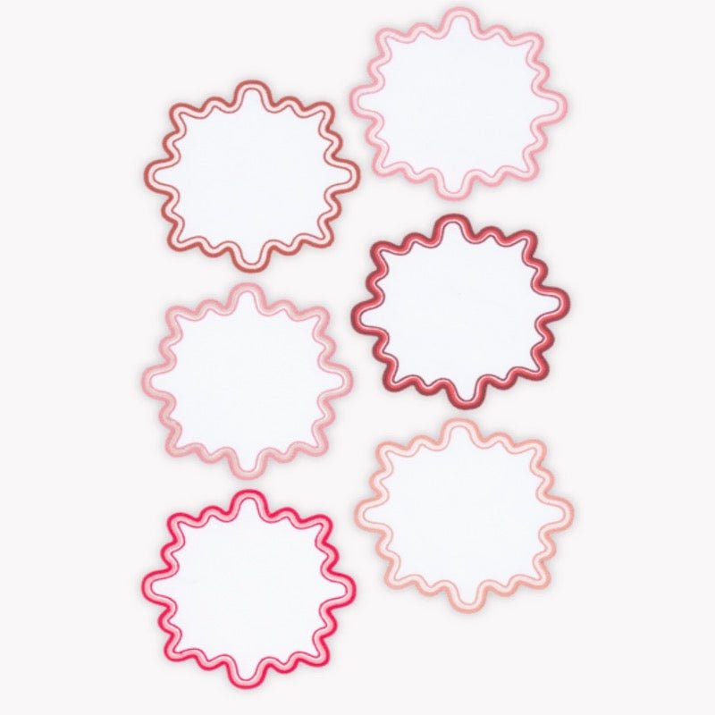 Matouk Cocktail Napkins - Wave Firenze set of 6 Napkins - Fig Linens and Home