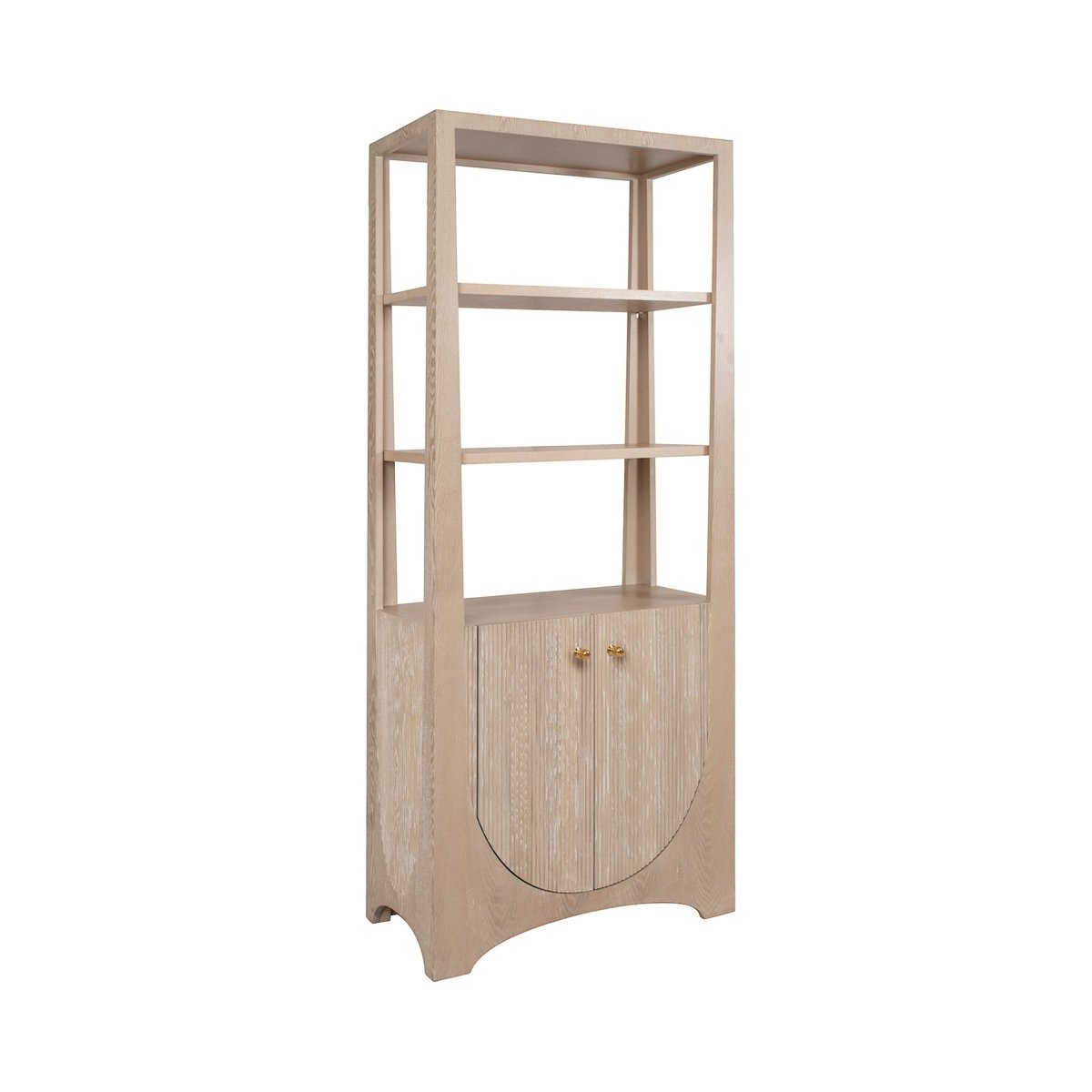 Worlds Away Young Cerused Oak Etagere Shelf by Worlds Away - Fig Linens and Home