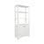 Front View - Young White Lacquer Etagere | Worlds Away Matte Finish Book Shelf - Fig Linens and Home