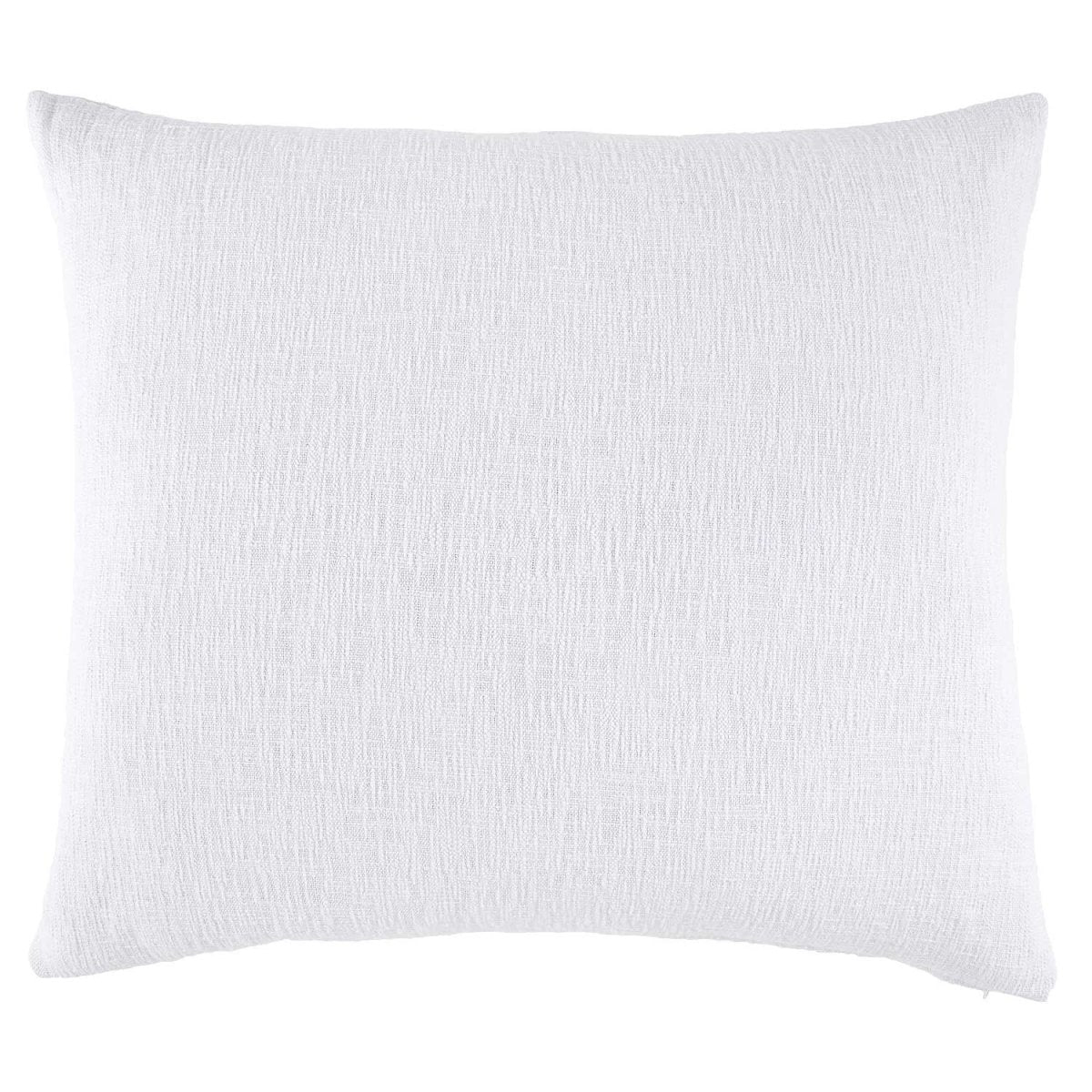 John Robshaw Woven White King Euro Pillow Sham - 30" x 34" King Euro Sham White at FIG LINENS AND HOME - 1