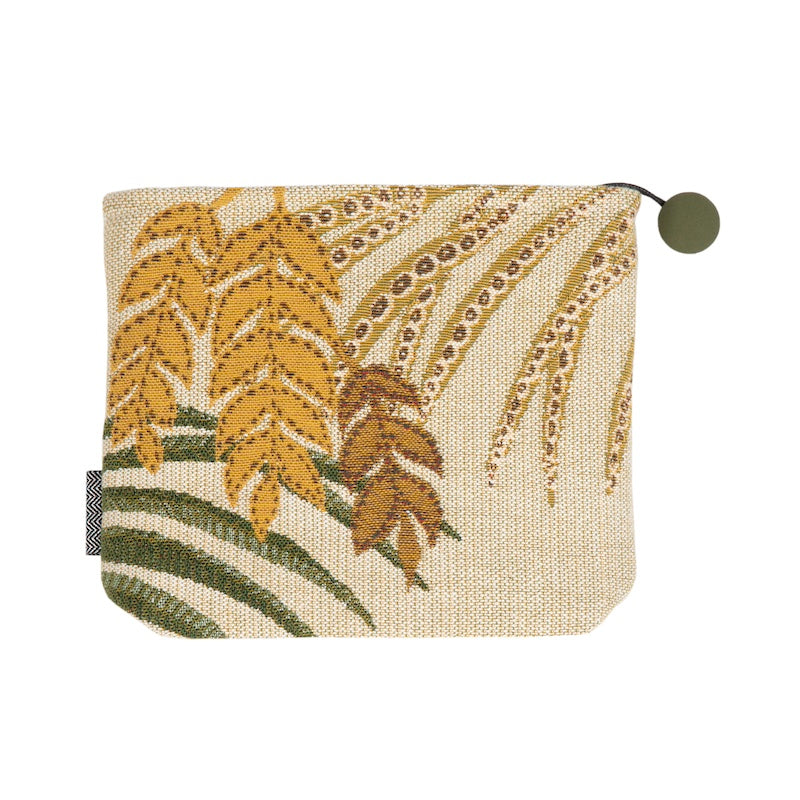 Iosis - Yves Delorme Pasha Beige Tote | Panther at Fig Linens and Home - Front Side