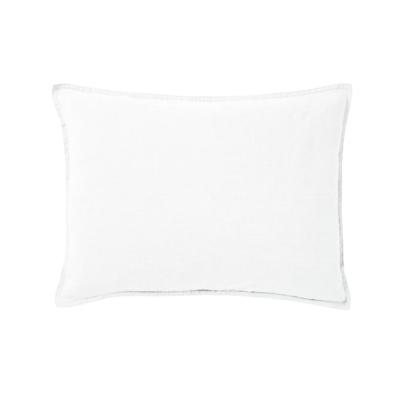 Boudoir Sham - Yves Delorme Originel Blanc White 100% Linen Bedding at Fig Linens and Home