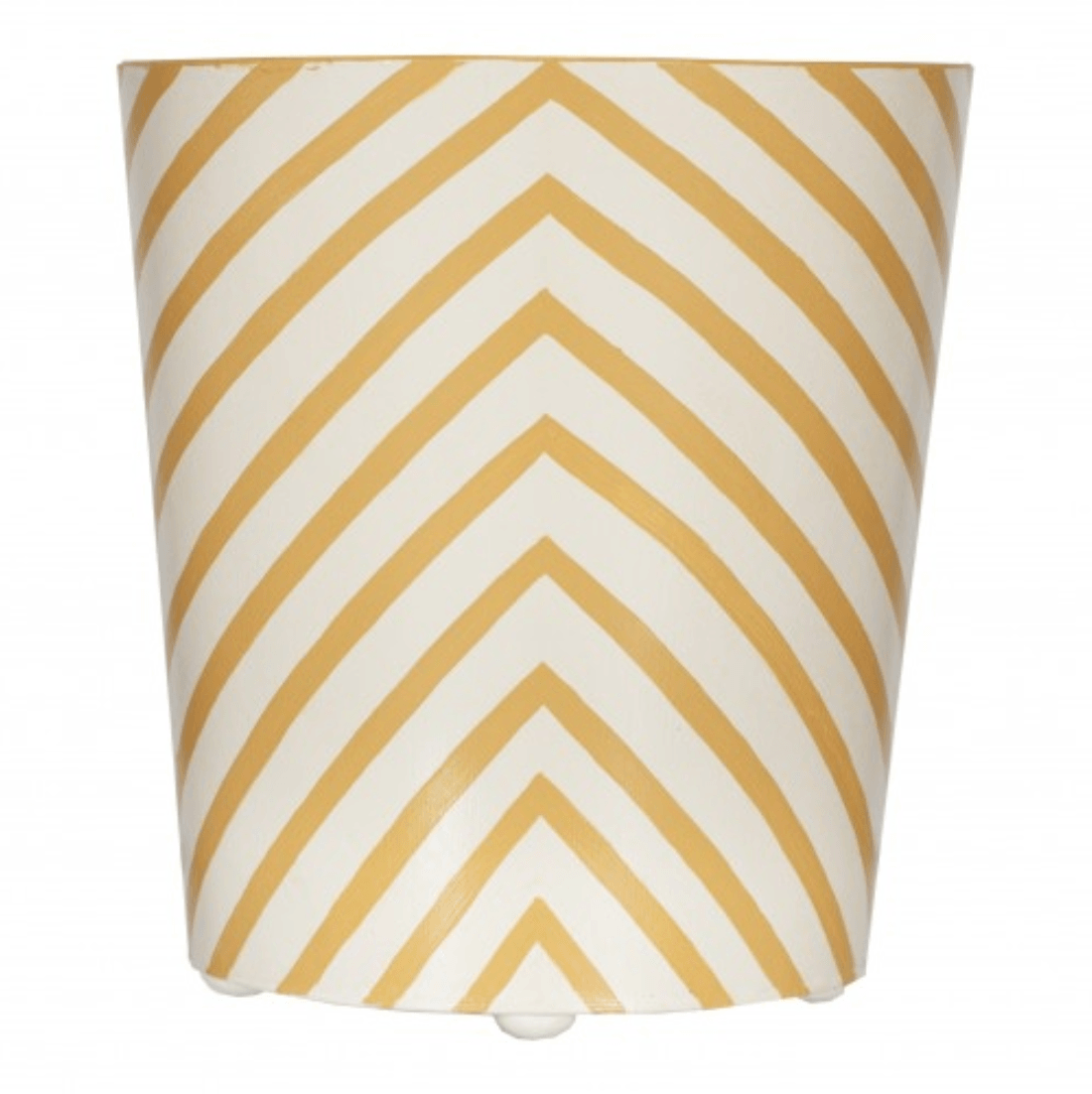 Zebra Oval Wastebasket in Yellow - Bath Accessories at Fig Linens