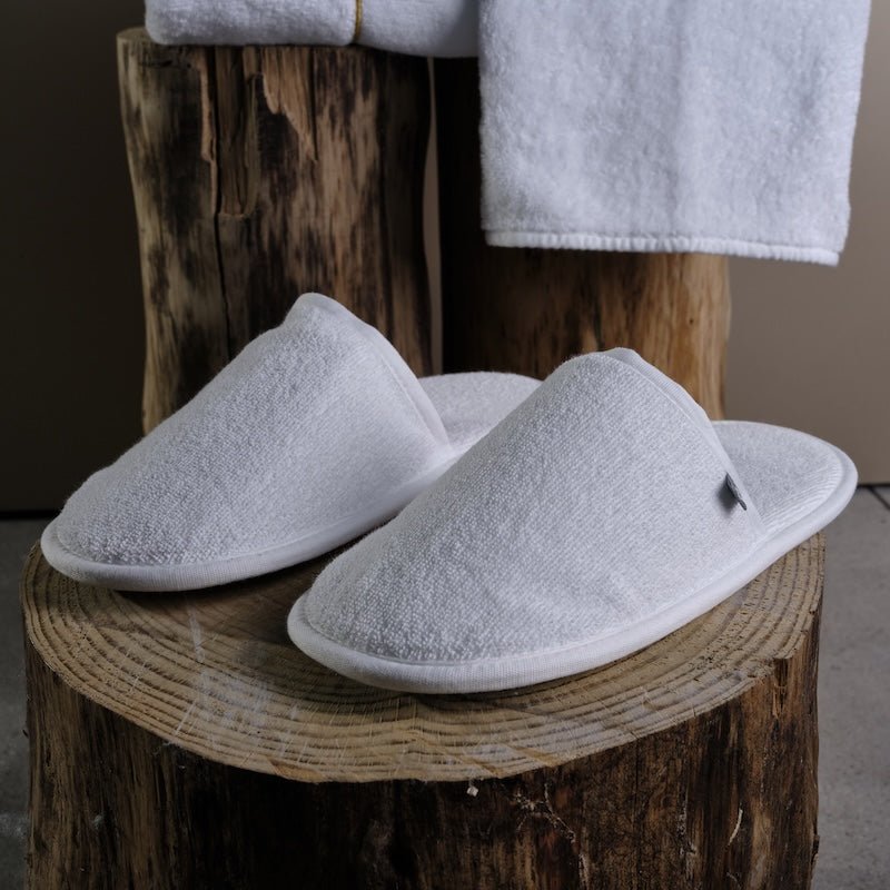 Abyss and Habidecor Amigo Slippers at Fig Linens and Home