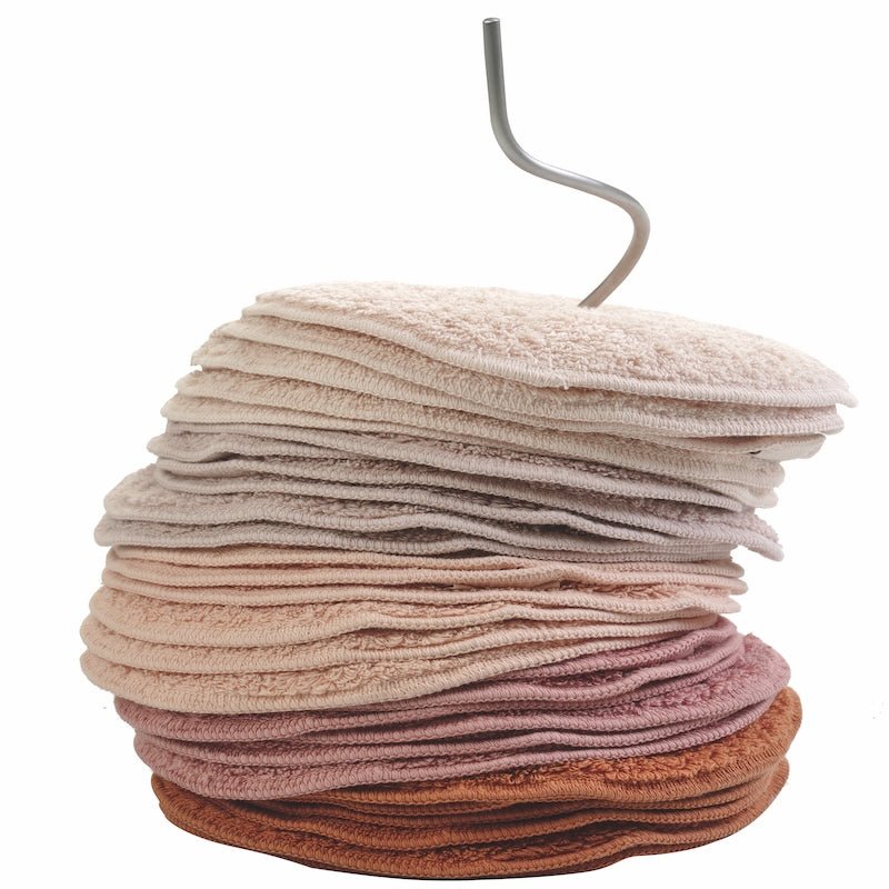 Abyss & Habidecor Legend Guest Towel Sets Nude - Blush (599) 9" Diameter Wash Towel Stack at FIG LINENS AND HOME 8
