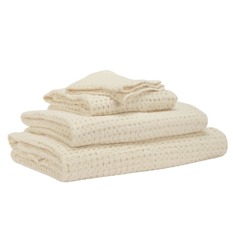 Abyss Pousada Waffle Towels Ecru 101 | Habidecor Abyss Towels at Fig Linens and Home 2