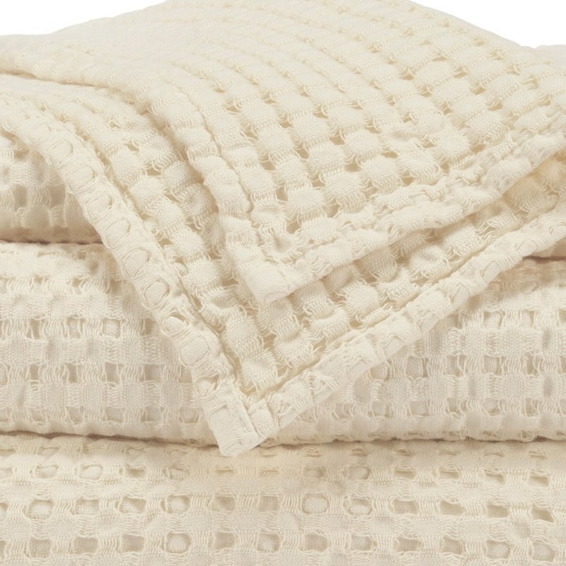 Abyss Pousada Waffle Towels Ecru 101 | Habidecor Abyss Towels at Fig Linens and Home 3