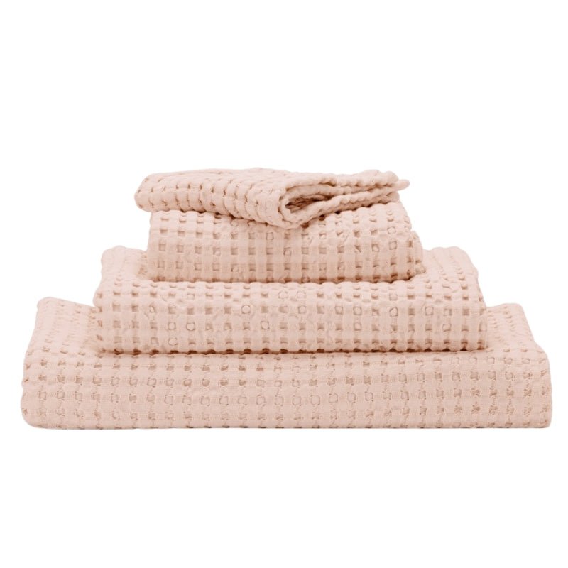 Abyss Pousada Waffle Towels Nude 610 | Habidecor Abyss Towels at Fig Linens and Home 1