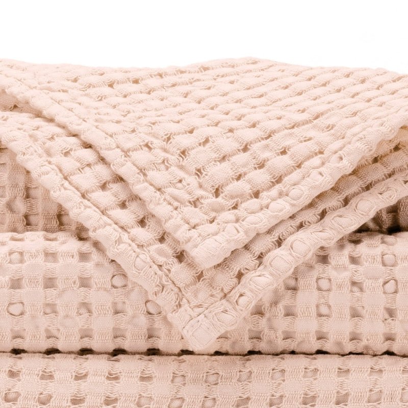 Abyss Pousada Waffle Towels Nude 610 | Habidecor Abyss Towels at Fig Linens and Home 3