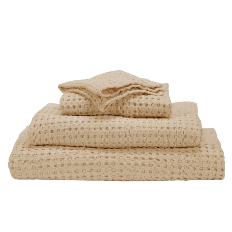 Abyss Pousada Waffle Towels Sand 714 Euro Bath Sheet 39X59 Sand 714 at FIG LINENS AND HOME 1
