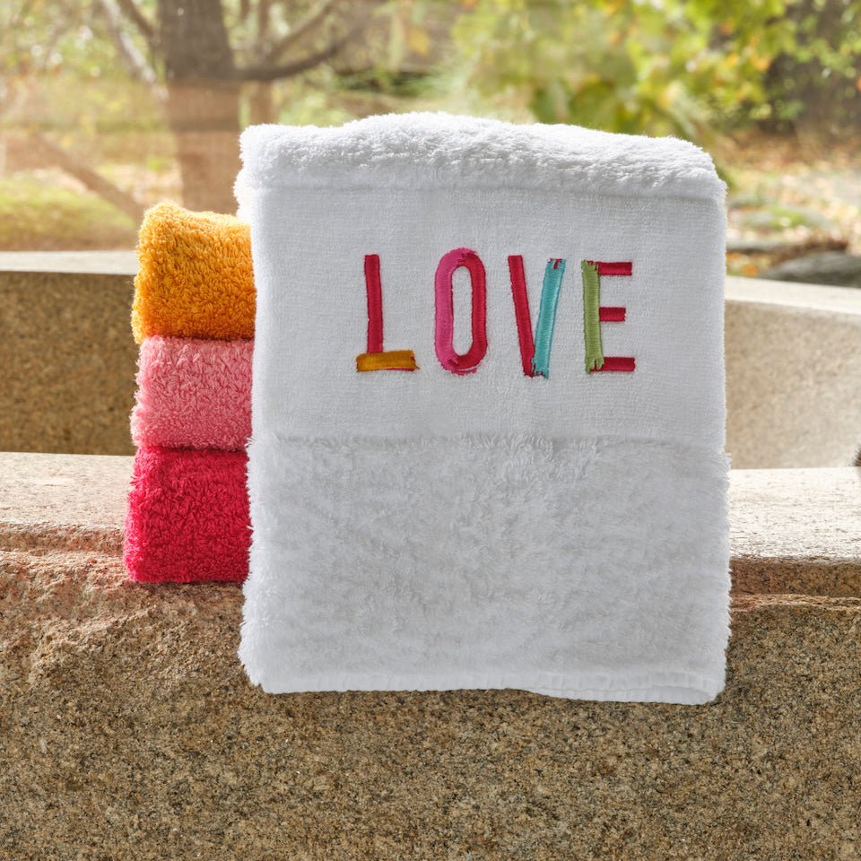 Amore Towels Viva Magenta 579 | Habidecor Abyss Towels at Fig Linens and Home - View 3