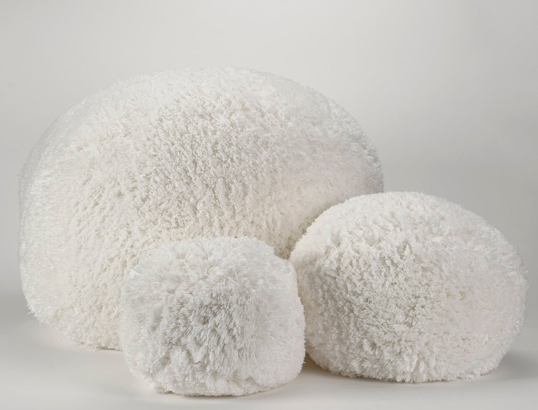 Ballon Accessories by Abyss and Habidecor 13" Round Ballon Plush Ball Ivory 103 at FIG LINENS AND HOME 4