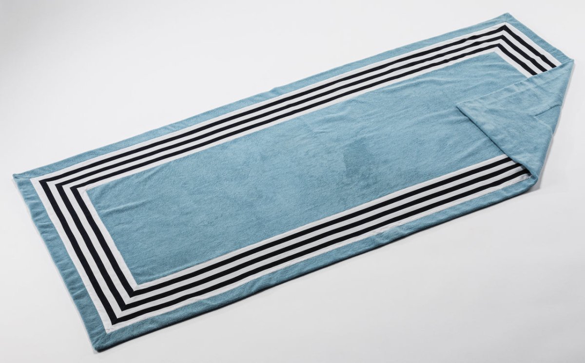 Abyss Cannes Beach Towel in Atlantic 309 at Fig Linens and Home - Pool Towel View 4
