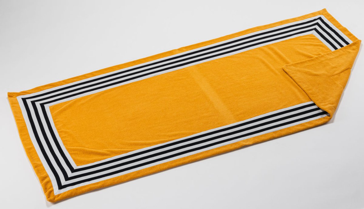 Abyss Cannes Beach Towel in Curcuma Yellow 870 at Fig Linens and Home - Pool Towel View 1
