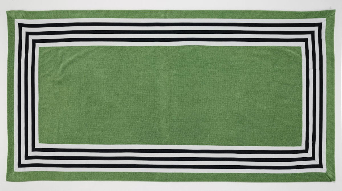 Abyss Cannes Beach Towel in Forest 205 at Fig Linens and Home - Pool Towel View 1