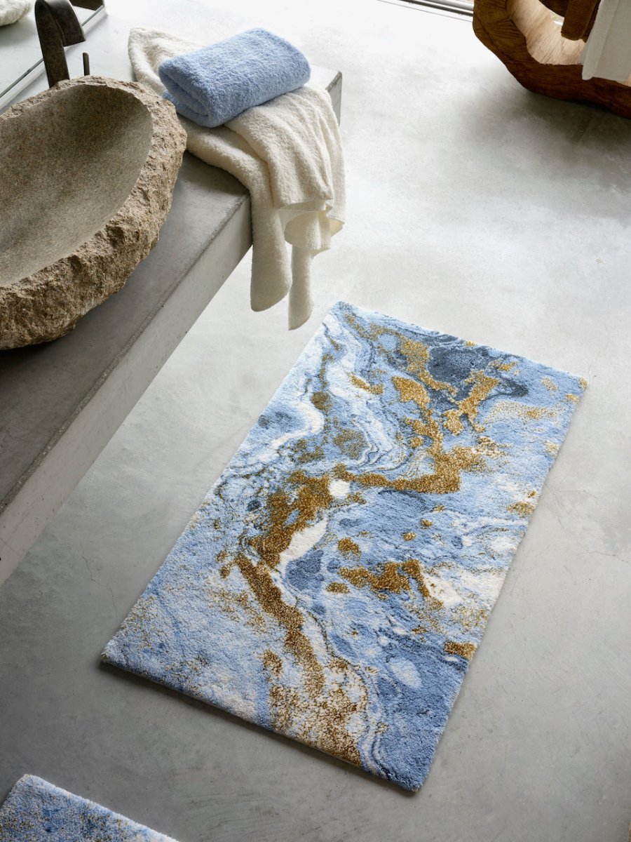 Dandy Bath Rug 27X47 Powder Blue 330 by Abyss Habidecor at Fig Linens and Home - Lifestyle 4