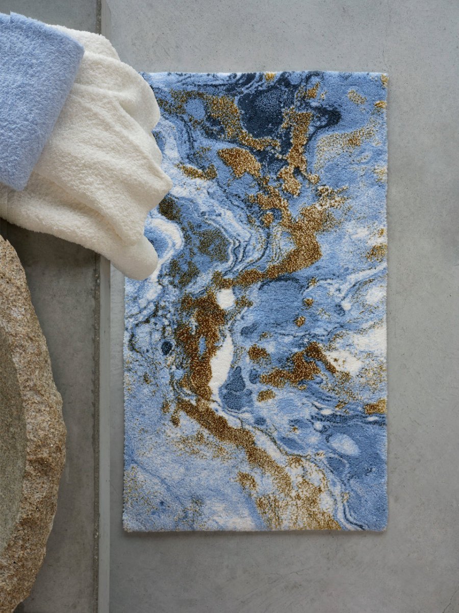 Dandy Bath Rug 27X47 Powder Blue 330 by Abyss Habidecor at Fig Linens and Home - Lifestyle 1