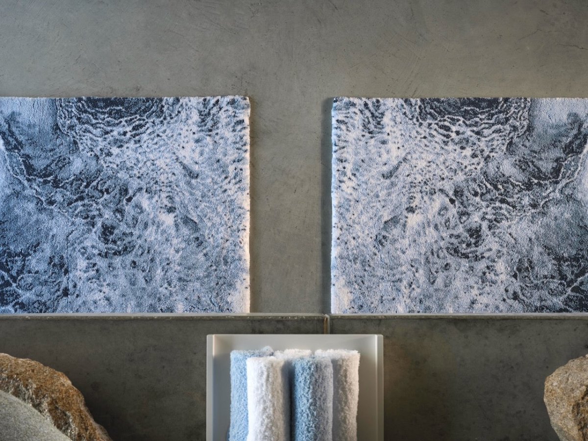 Abyss Habidecor Nazare Denim 307 Blue Bath Rug | Luxury Bathroom Rugs at Fig Linens and Home 4